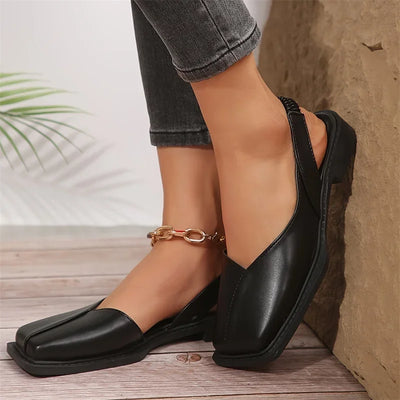 Flaches Slingback mit quadratischer Spitze - Carmen