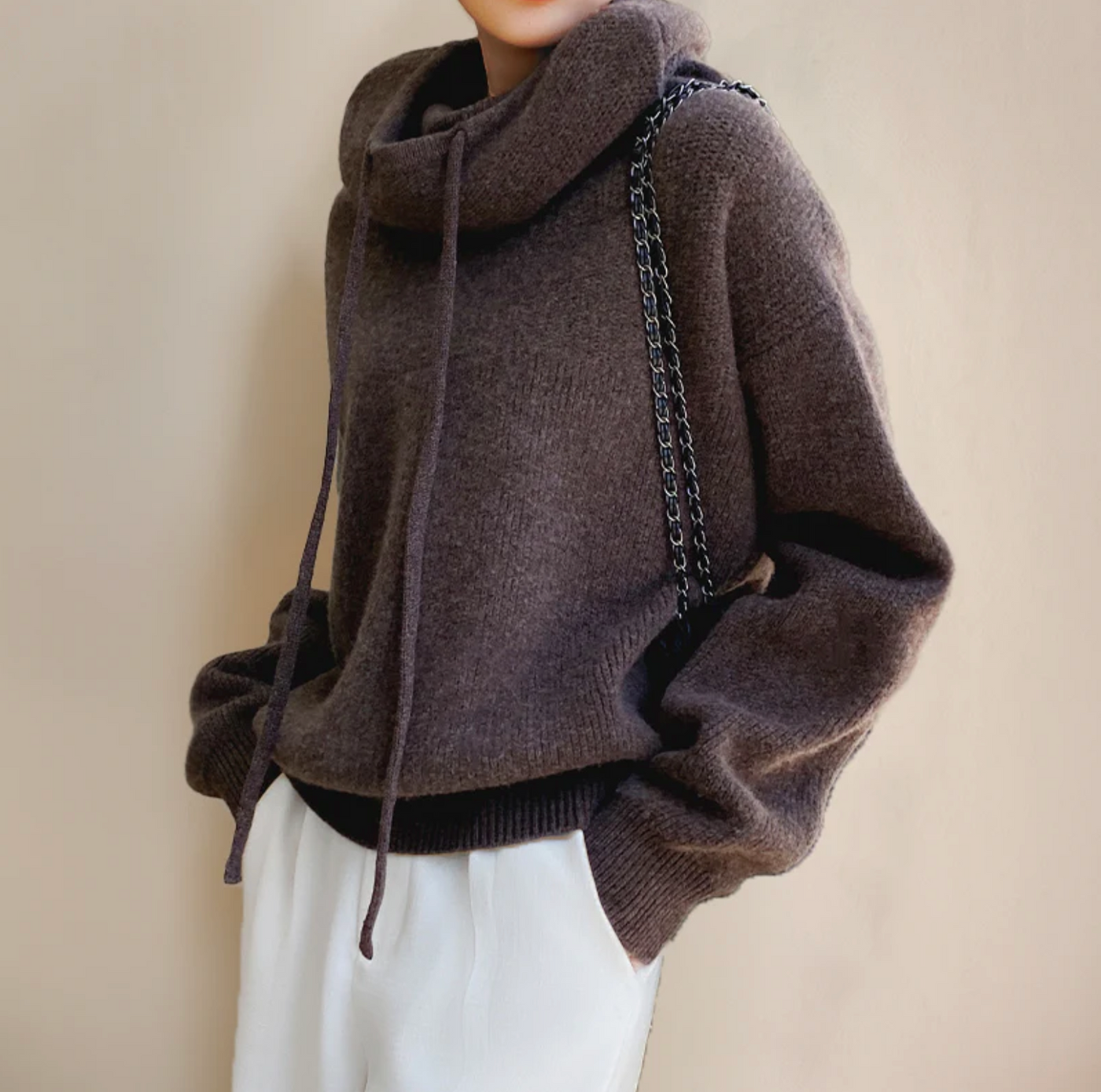 MERINO - WOLL-ROLLKRAGENPULLOVER