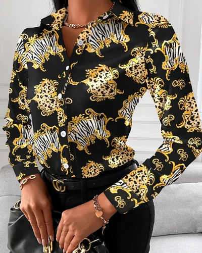 Lena Retro-Bluse Damen – Zeitlos und Elegant