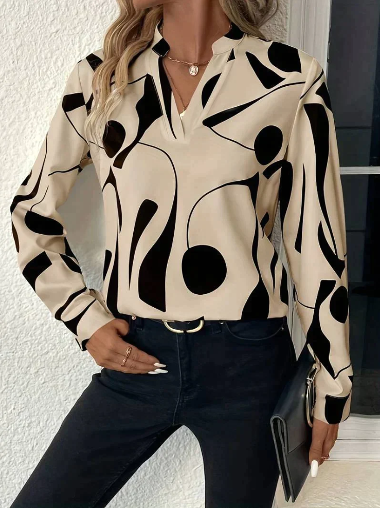 Isabelle Bluse Damen – Stilvoll und Bedruckt