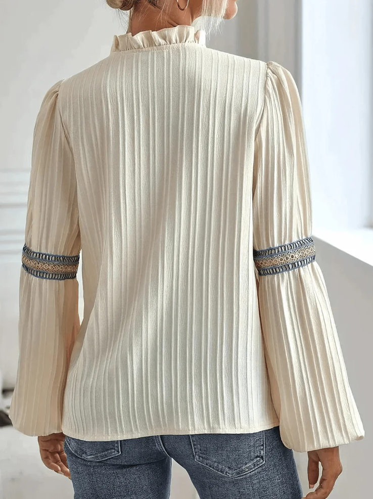 Clara Bluse Damen – Elegant mit Puffärmeln