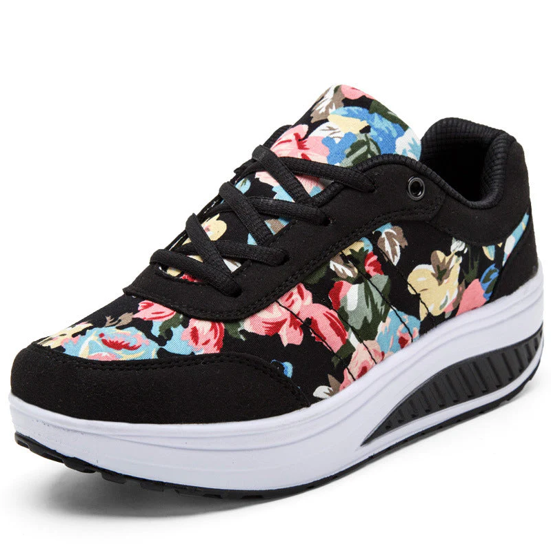 Luisa – Sommerliche Canvasschuhe mit floralem Muster für Damen