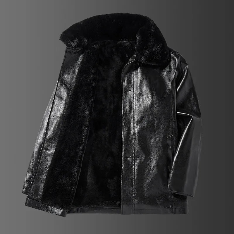 Vegane Lederjacke mit Kragen - Liam