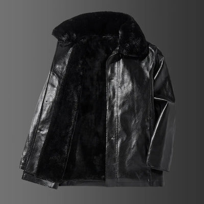 Vegane Lederjacke mit Kragen - Liam