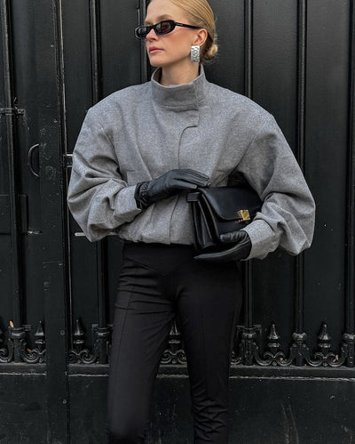 Kurze Damenjacke mit hohem Kragen - Yasmin