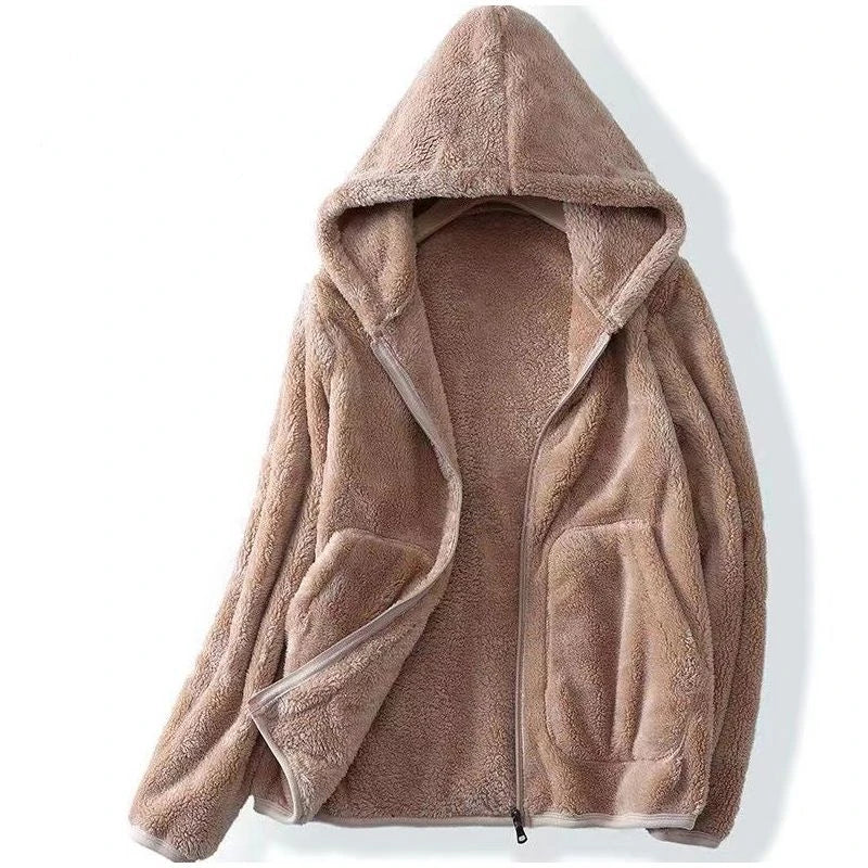 Kapuzenpulli aus Fleece in Übergröße - Norah