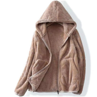 Kapuzenpulli aus Fleece in Übergröße - Norah