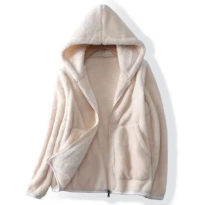 Kapuzenpulli aus Fleece in Übergröße - Norah