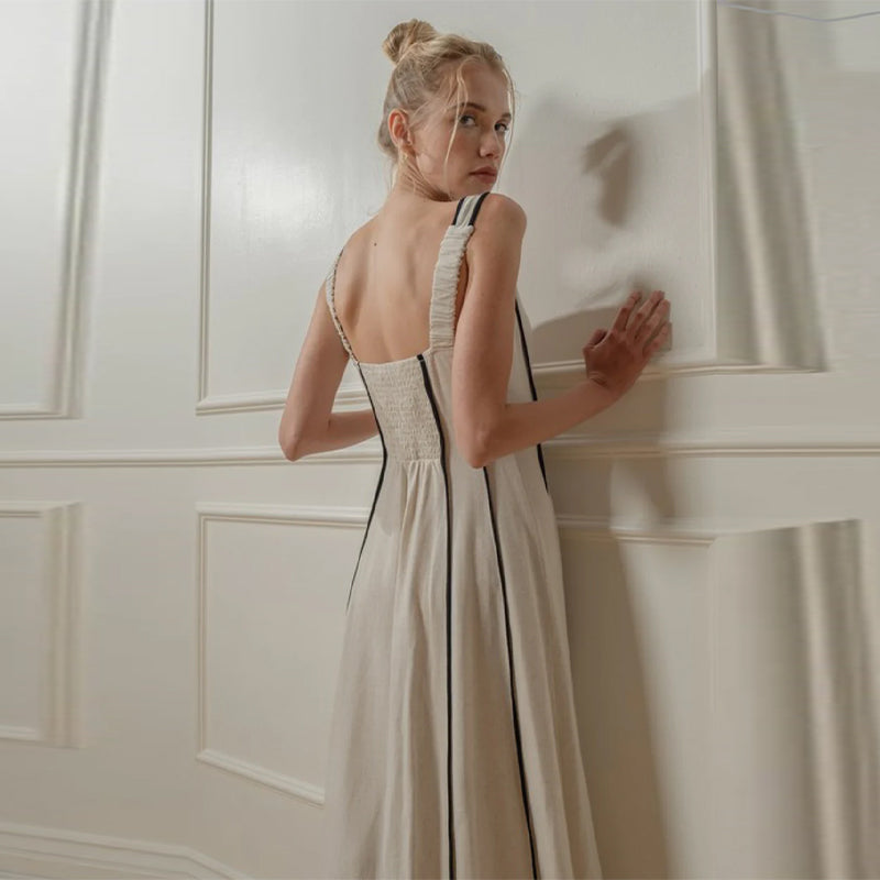 Juressy - Kleid mit quadratischem Ausschnitt und Streifen
