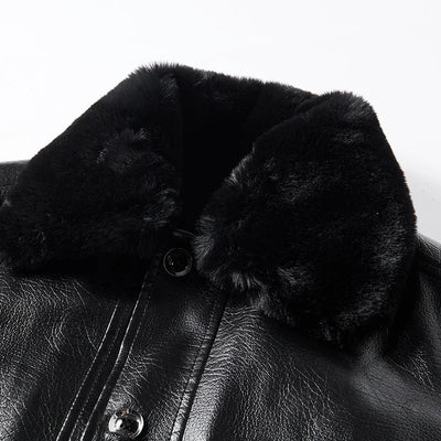 Vegane Lederjacke mit Kragen - Liam
