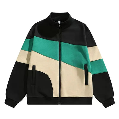 Vegane Sportjacke mit Reißverschluss und Farbblockierung - Ardan