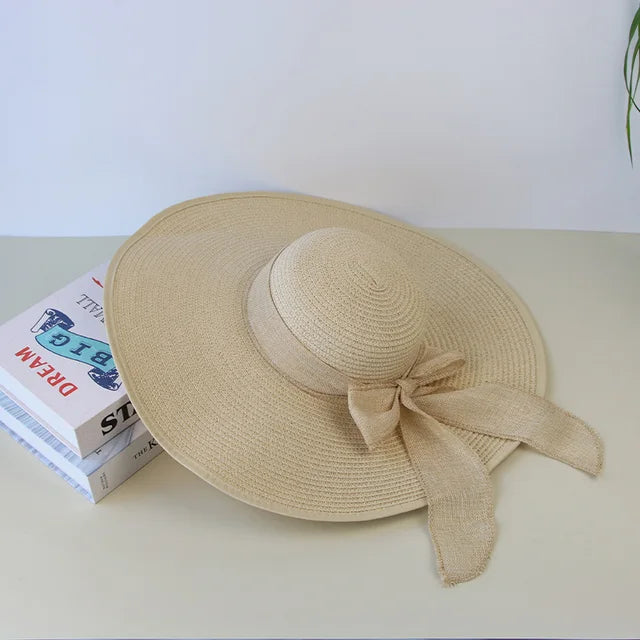 Sommer Frauen Strohhut Bowknot