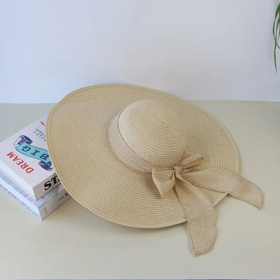 Sommer Frauen Strohhut Bowknot
