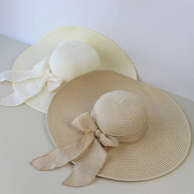 Sommer Frauen Strohhut Bowknot