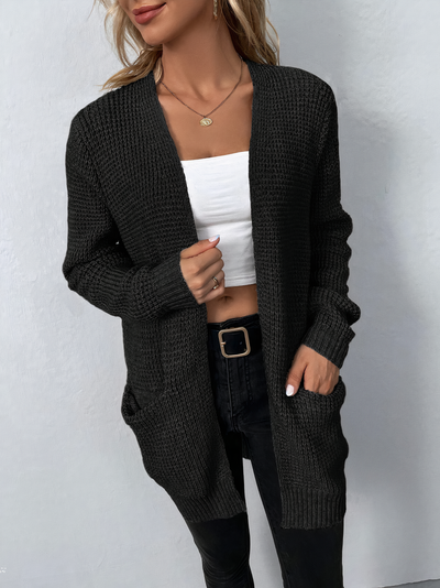 TANJA - Langer Strickjacke mit Taschen