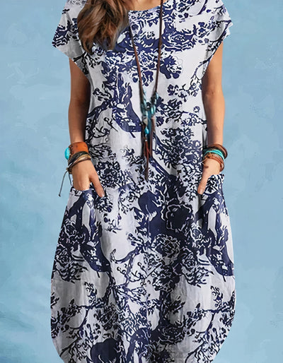 TYRI - Midikleid im Vintage-Stil