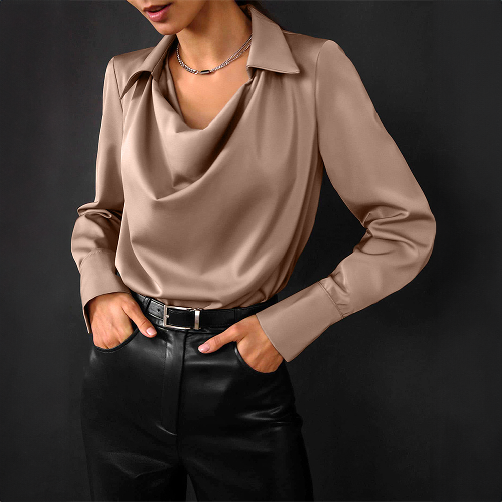 Nobles Parissîen Lotus - Satin Bluse