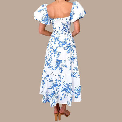 Bella - Langes Bohème-Kleid mit tief ausgeschnittenen Trägern