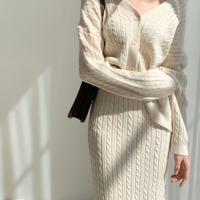 AMALIE - Set aus Strickoberteil und Rock