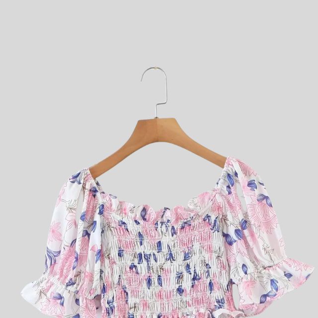 Madeline - Blumenkleid mit Puffärmeln