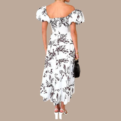 Bella - Langes Bohème-Kleid mit tief ausgeschnittenen Trägern