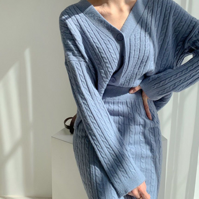 AMALIE - Set aus Strickoberteil und Rock