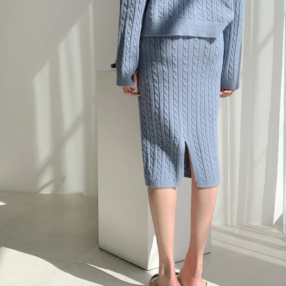 AMALIE - Set aus Strickoberteil und Rock