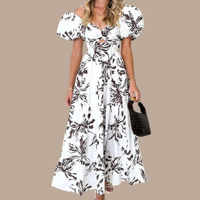 Bella - Langes Bohème-Kleid mit tief ausgeschnittenen Trägern
