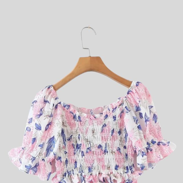 Madeline - Blumenkleid mit Puffärmeln