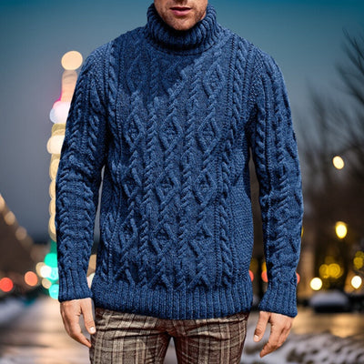Uwe - Stilvoller Wollkragen-Strickpullover