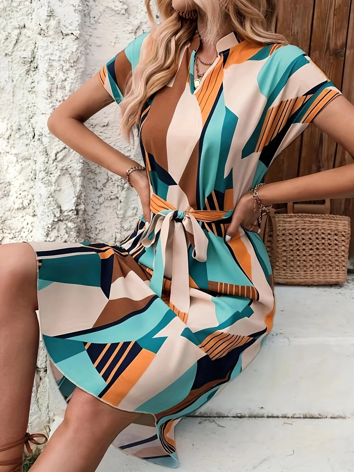 Dayana - Modisches Kleid mit Allover-Print