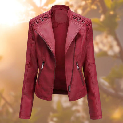 Mandy Noir Lederjacke im Biker-Style