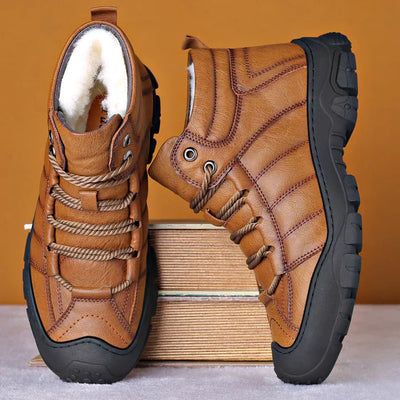 Leo - Wasserdichte Lederstiefel mit Fellfutter für Herren