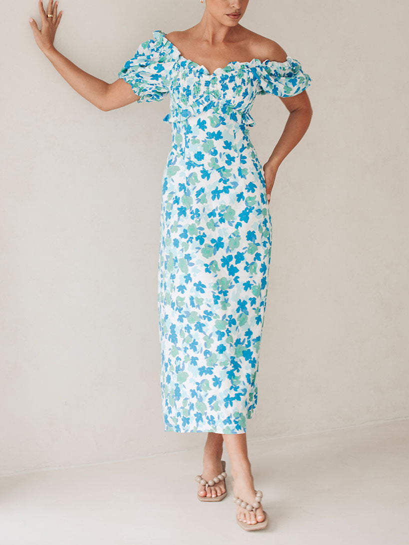 Mae - Frisches sommerliches Midikleid mit Blumenmuster