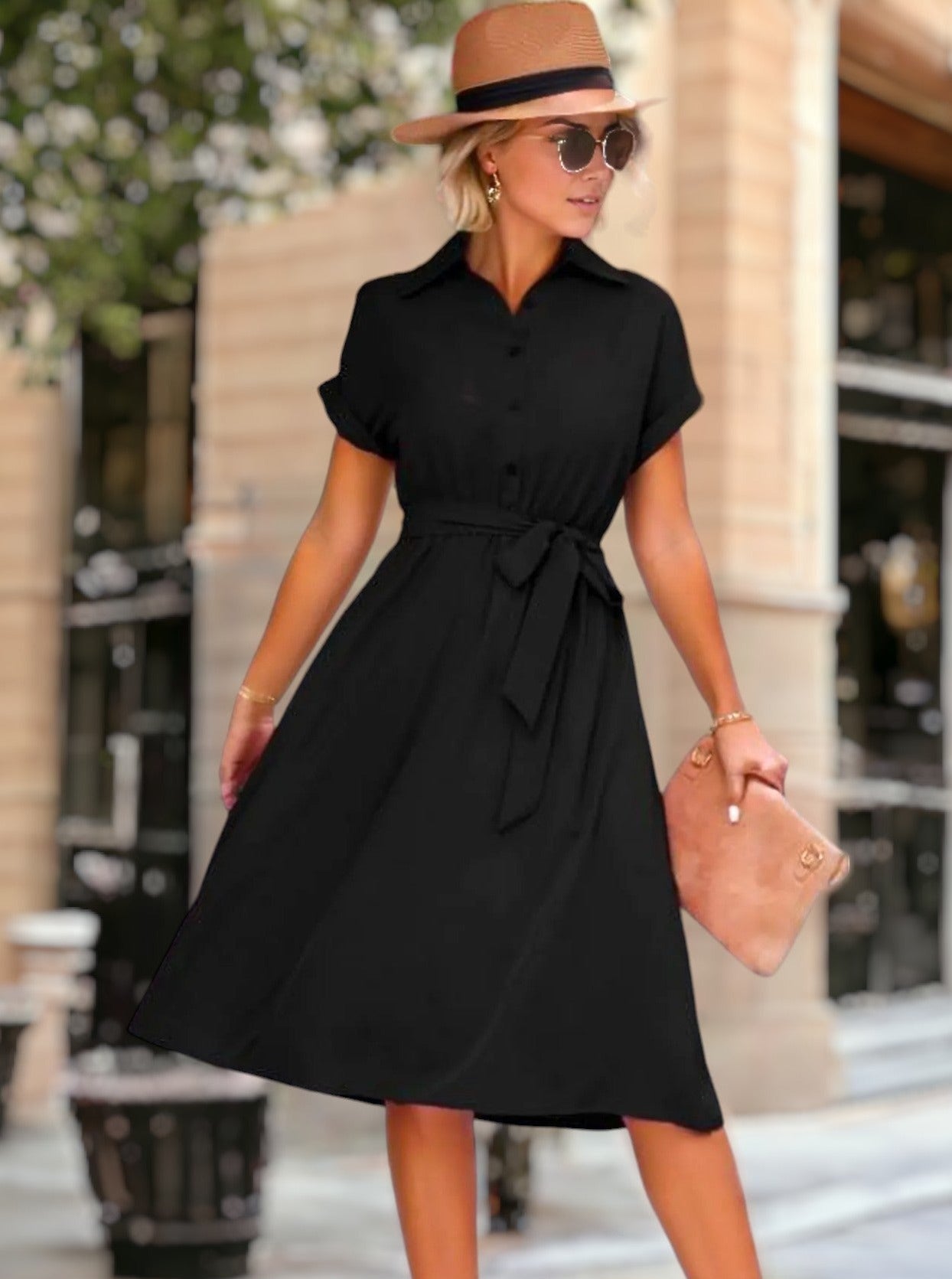 Hannah - Klassisches Kleid mit femininem und bequemem Kragen