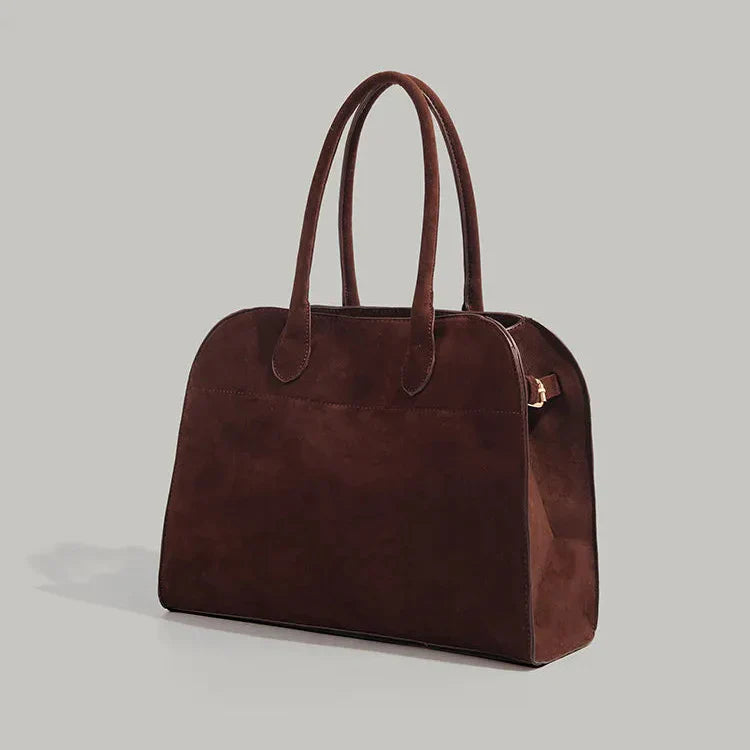 Damen-Umhängetasche aus Wildleder im Retro-Look - Emilia