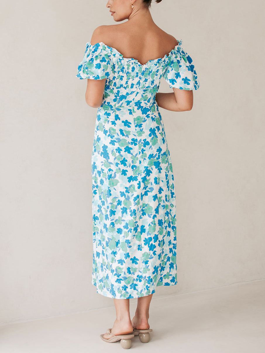 Mae - Frisches sommerliches Midikleid mit Blumenmuster