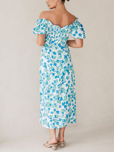 Mae - Frisches sommerliches Midikleid mit Blumenmuster