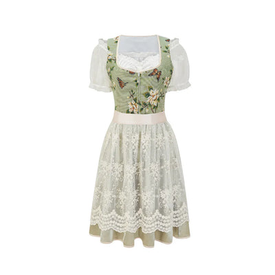 Damen Oktoberfest Dirndl Kleid Grün - Lucia
