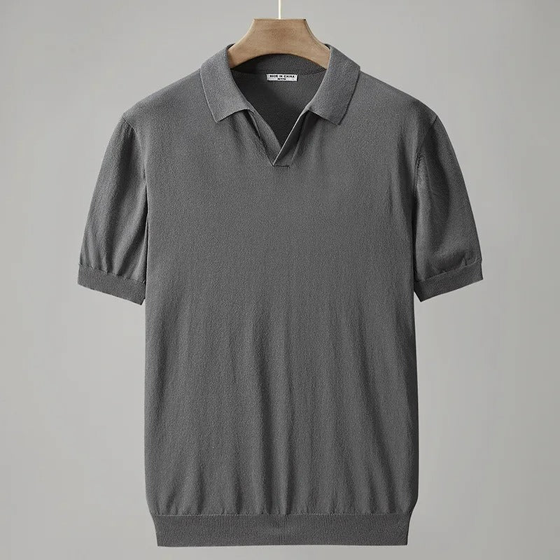 Anthon - Gestricktes Poloshirt