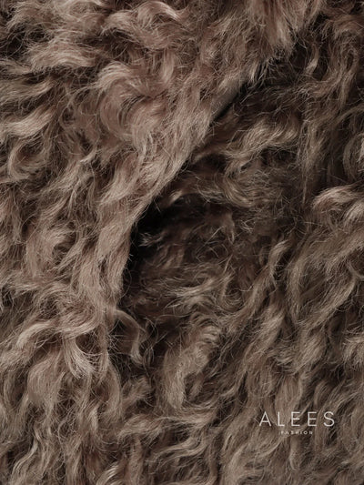 Damen Fleecemantel mit breitem Revers - Daria