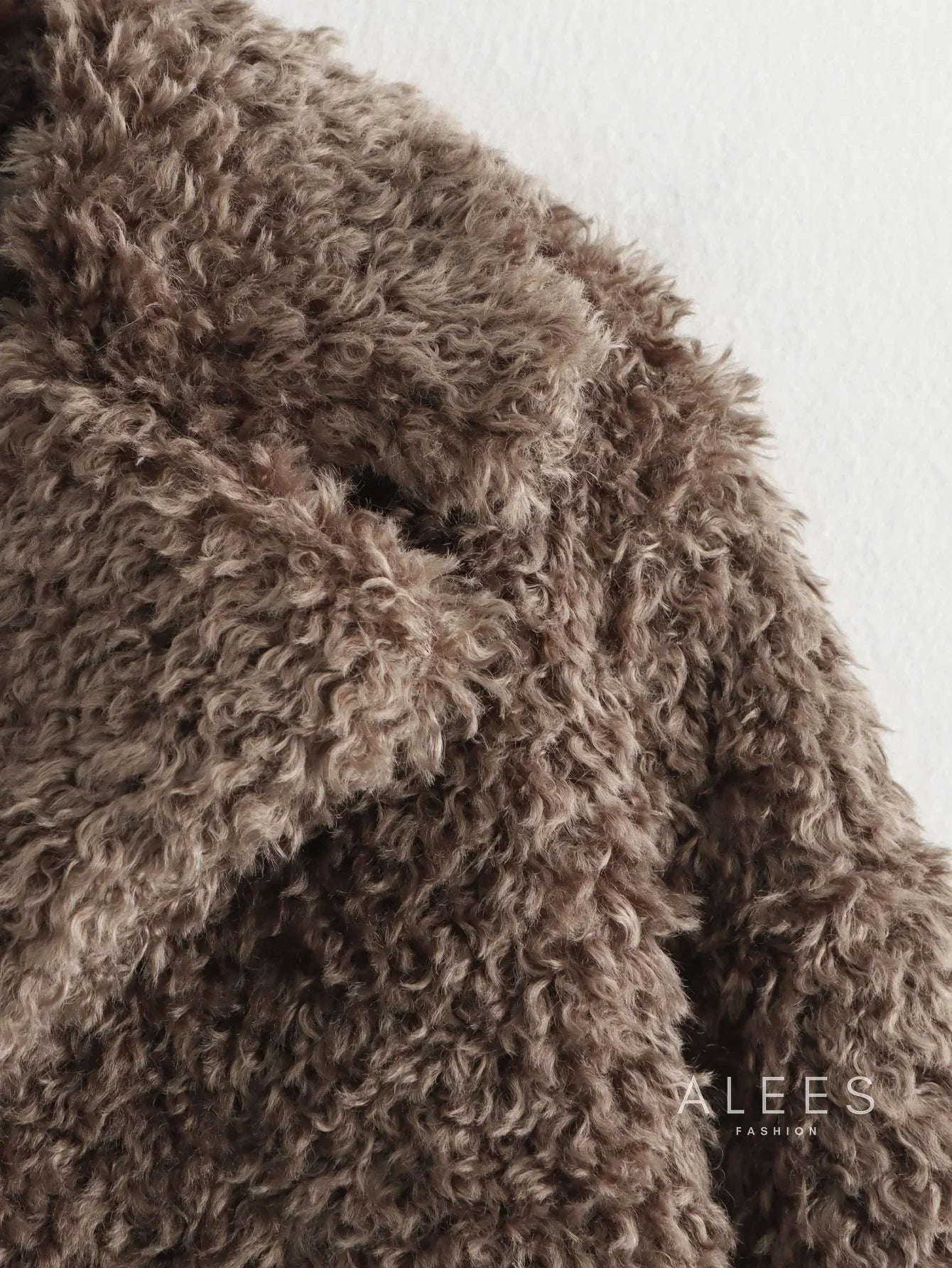 Damen Fleecemantel mit breitem Revers - Daria