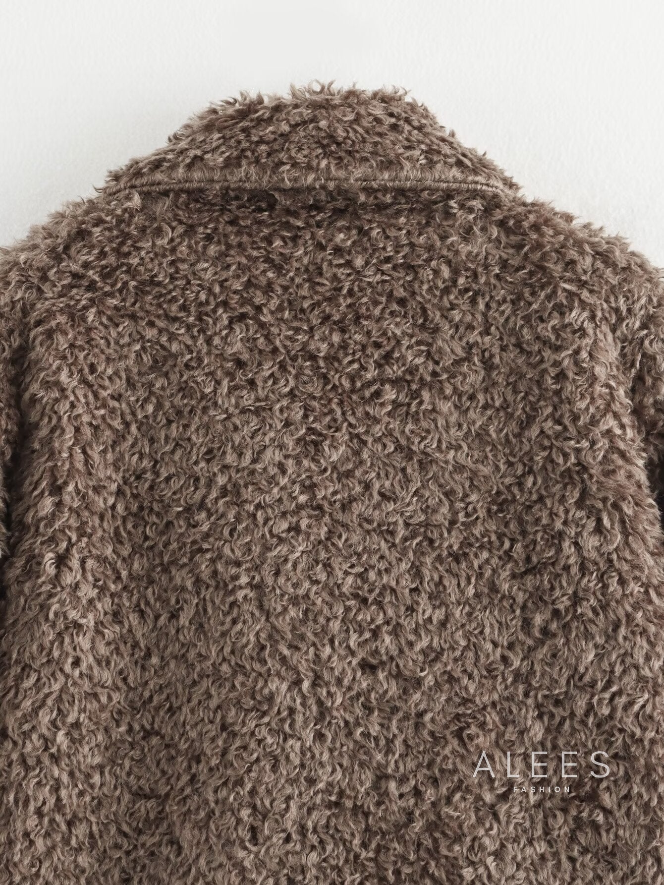 Damen Fleecemantel mit breitem Revers - Daria