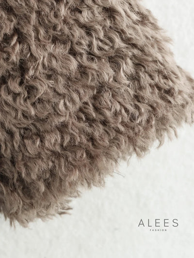 Damen Fleecemantel mit breitem Revers - Daria