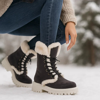 Damen Herbststiefel warm gefüttert rutschfeste Sohle - Natalia