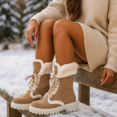 Damen Herbststiefel warm gefüttert rutschfeste Sohle - Natalia