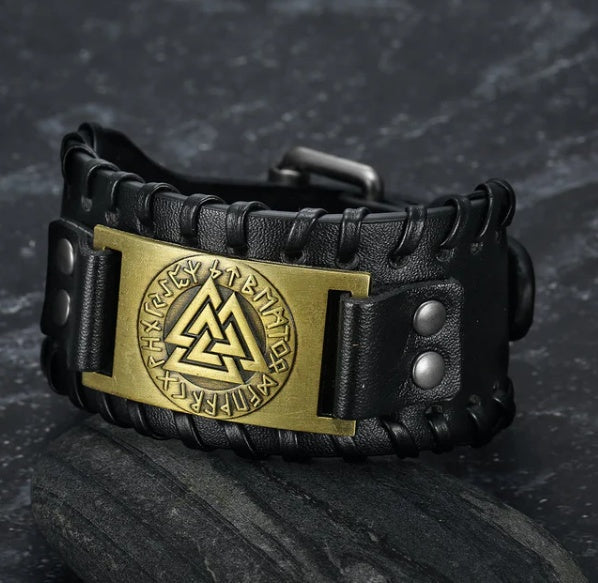 Wikinger Lederarmband Mann - Leif