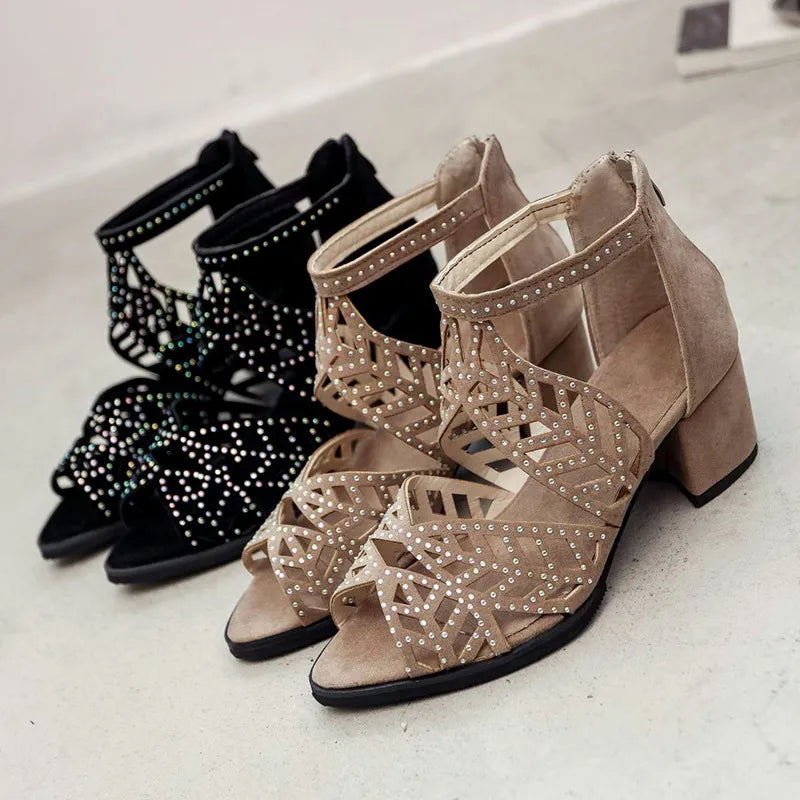 Zephyra - Sandalen mit Boho-Blockabsatz