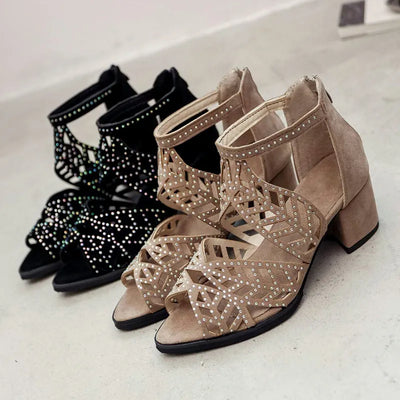 Zephyra - Sandalen mit Boho-Blockabsatz