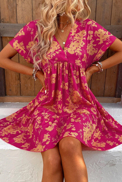 Paula - Kleid mit Blumenmuster und kurzen Ärmeln für Damen